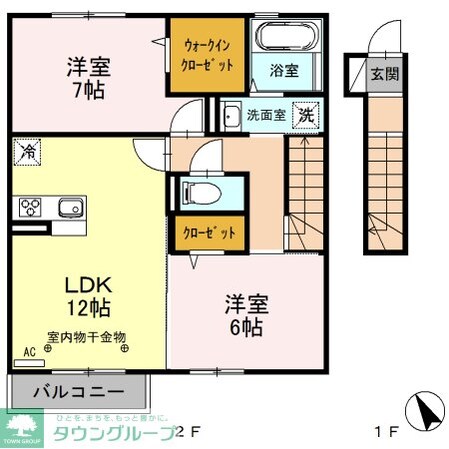グリーンコートSの物件間取画像